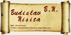 Budislav Misita vizit kartica